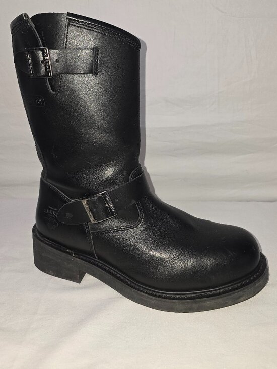 Herman Survivors S/T Engineer II Steel Toe Black Motorcycle Boots Men\'s 12 M main image 7